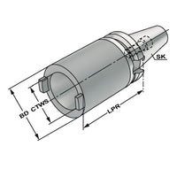 Zwischenhülse für Steilkegel BT 40 - SK 40 - 100