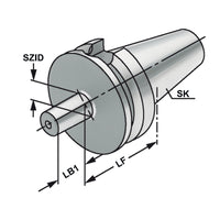 Drill chuck adaptor DIN 238 BT 40 - B12