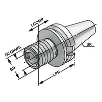 Quick change tapping chuck BT 40 - M3-M14 - Gr.1