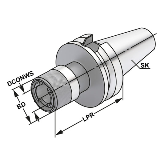 Quick change tapping chuck BT 40 - M14-M36 - Gr.3