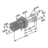 Pull studs ~ISO 7388-3 | Form JD | M16 | 45° | with drill through | incl. O-ring
