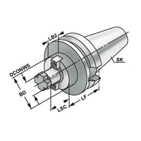 Shell mill holder BT 40 - 32 - 160