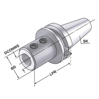 Boring holder for drills with indexable inserts  BT 40 - 20 - 72