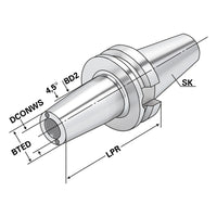 Shrink chuck 4,5° with cooling channels BT 40 - 08 - 90