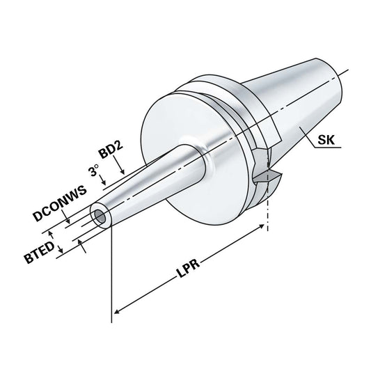 Shrink chuck 3° BT 40 - 06 - 120