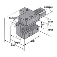 Axial toolholder - form C1 right C1 - 40 x 25
