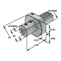 Boring holders - form E1 E1 - 40 x 32