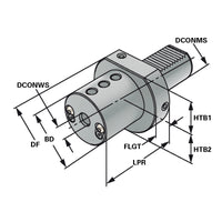 Boring bar holder - form E2 E2 - 40 x 40