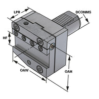 Parting-off toolholders right  - form AR 40 - 32