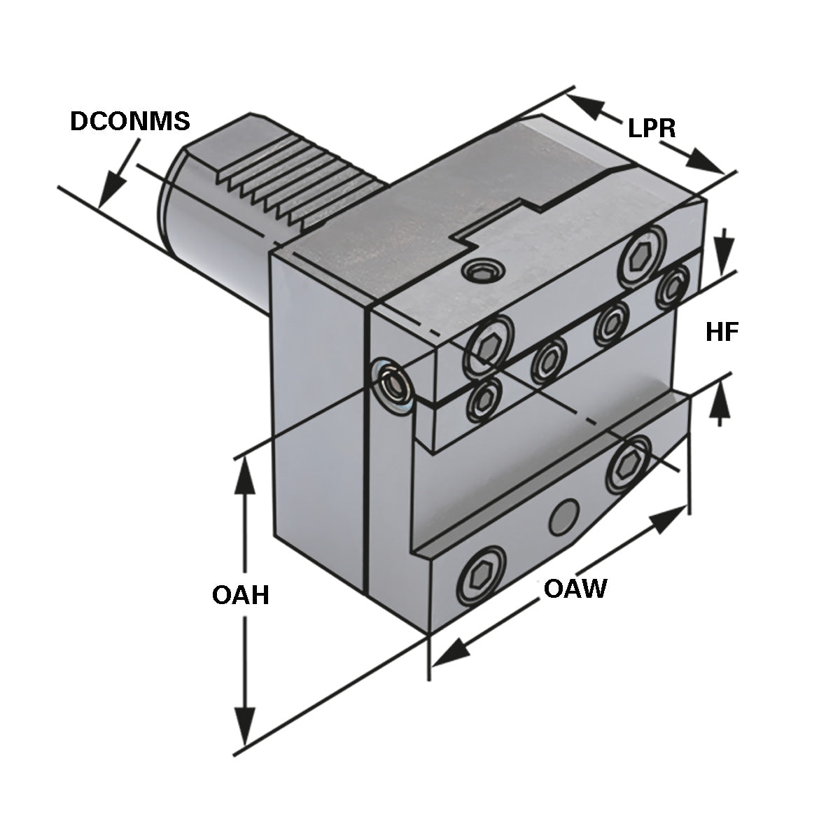 Parting-off toolholders left - form AL 40 - 32