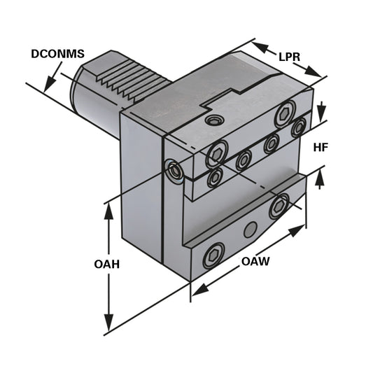 Parting-off toolholders left - form AL 40 - 32