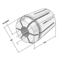 ER-Precision collet for high pressure cooling ER16 | 426EHP | < 3 µm | Ø 8,0