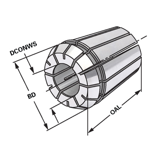 ER-Precision collet ER25 | 430EP | < 5µm | Ø 13 - 12