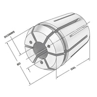 ER-Precision collet with cooling channels ER32 | 470ECP | < 3 µm | Ø 16,0