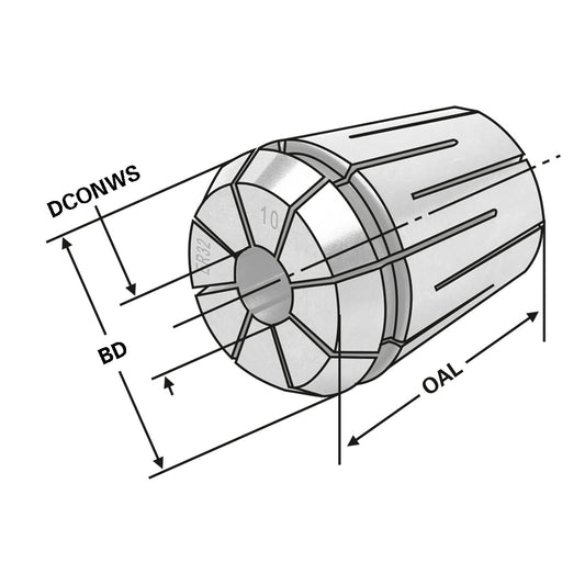 ER-Collet with seal for IC ER32 | 470EH | < 15µm | Ø 6