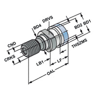 Pull studs DIN 2080 with Ott-groove | M24 | with internal thread and drill through