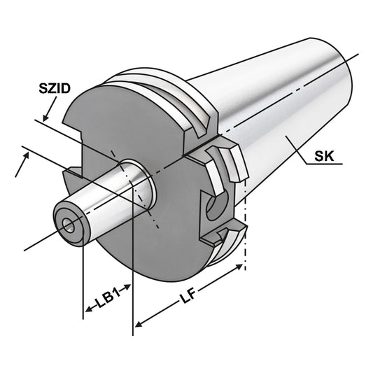Drill chuck adaptor DIN 238 SK 50 - B18