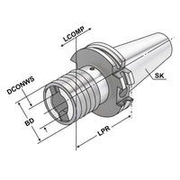 Quick change tapping chuck SK 50 - M5-M22 - Gr.2