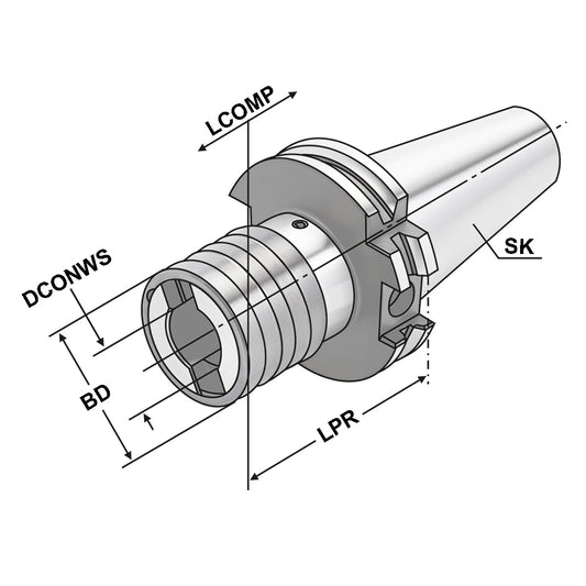 Quick change tapping chuck SK 50 - M5-M22 - Gr.2
