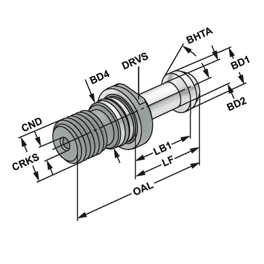 Pull studs ISO 7388-3 | Form JD | M24 | 60° | with drill through | incl. O-ring