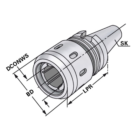 Milling Chuck BT 50 - 25 - 95