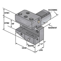 Radial toolholder - form B1 right short B1 - 50 x 32 - 55