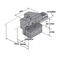 Axial toolholder - form C3 overhead right C3 - 50 x 32