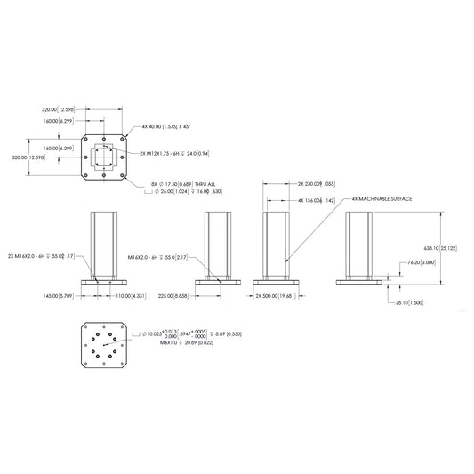 4-face Tombstone 96mm - RockLock