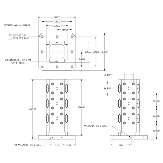 4-face Tombstone 96mm - RockLock