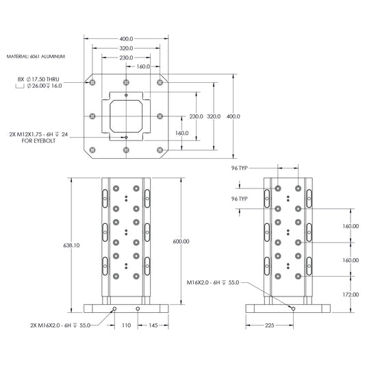 4-face Tombstone 96mm - RockLock