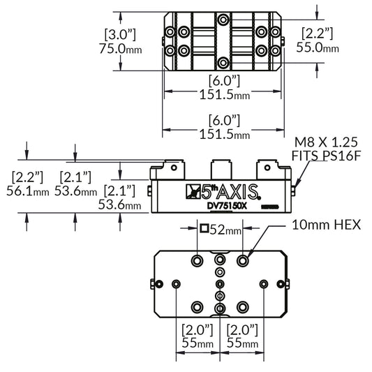 Dual Clamping Vise
 DV75150X-J1