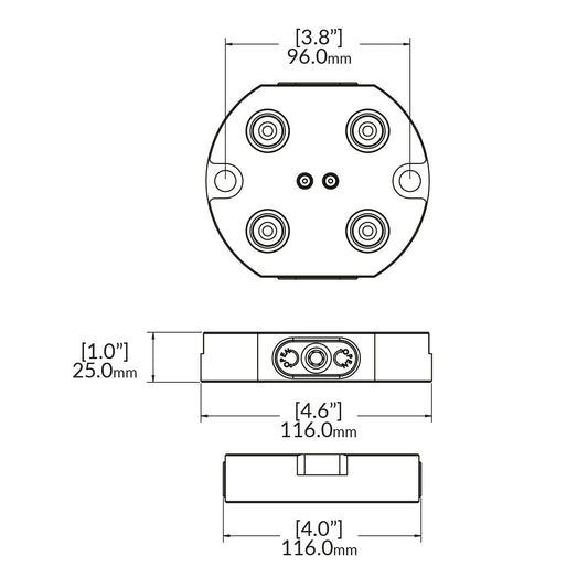 Zero-Point Plate - 52mm - RockLock Ø116mm x 25mm