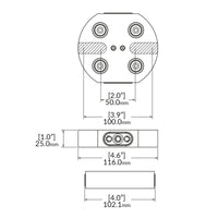 Zero-Point Plate - 52mm - RockLock Ø116mm x 25mm