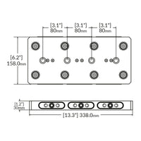 Zero-Point Multi Plate - 96mm - RockLock 158mm x 338mm x 30mm