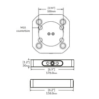 Zero-Point Plate - 96mm - RockLock 158mm x 150mm x 30mm