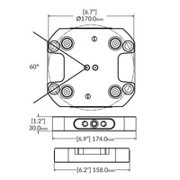 Zero-Point Plate - 96mm - RockLock 174mm x 158mm x 30mm