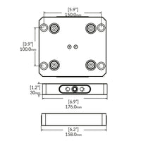 Zero-Point Plate - 96mm - RockLock 158mm x 176mm x 30mm