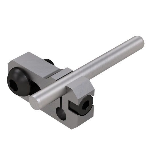 Adjustable work stop  for 5th Axis vises
