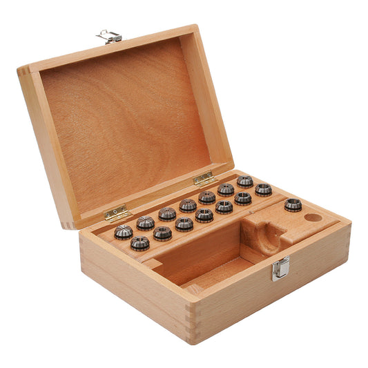 Precision collet set | radial run-out of < 3 µm ER 32 | 470 ECP | 15-part kit in wooden box
