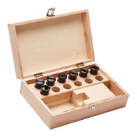Reduction sleeves for boring bar holders 7 pcs set in wooden case