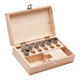 Reduction sleeves for HKS milling chucks 7 pcs set in wooden case