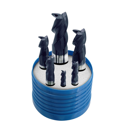 HSSX-V2 End mill-Set, Typ N d=6-8-10-12-16-20mm/Z=3 Shank HB TIALN-FUTURA