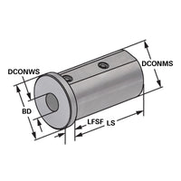 Reduction sleeve for boring bar holders DCONMS=40 | DCONWS=12