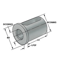 Reduction sleeve for boring bar holders DCONMS=40 | DCONWS=20