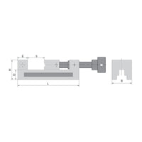 Grinding and inspection vices with threaded spindle 50 mm