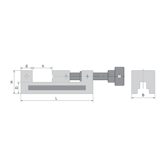 Grinding and inspection vices with threaded spindle 50 mm