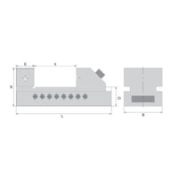 Grinding and inspection vices with quick adjustment 100 mm