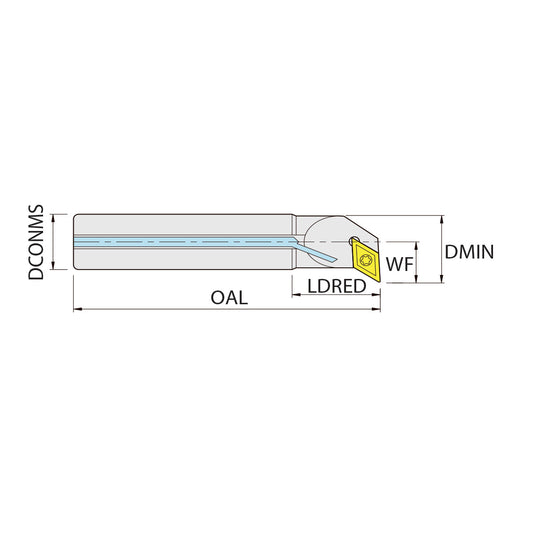 Steel boring bar A0810H.SDUC.L07