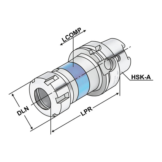 Tapping chucks for synchronisation HSK 100 - M3-M12 - 100 | ER 16