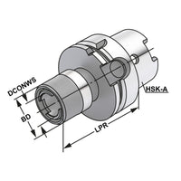 Quick change tapping chuck HSK 100 - M3-M14 - Gr.1